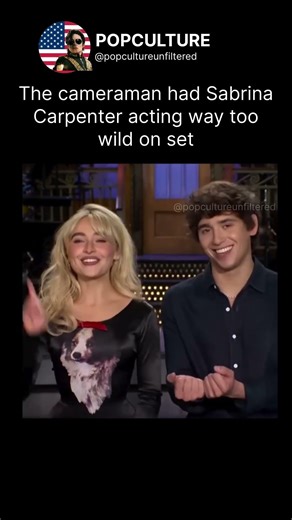 The cameraman had Sabrina Carpenter acting way too wild on set #sabrinacarpenter