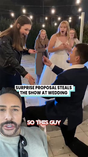 JayDee Milo on Instagram: "Surprise proposal steals show from bride at wedding!"