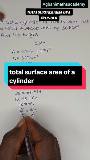 Calculating the Total Surface Area of a Cylinder