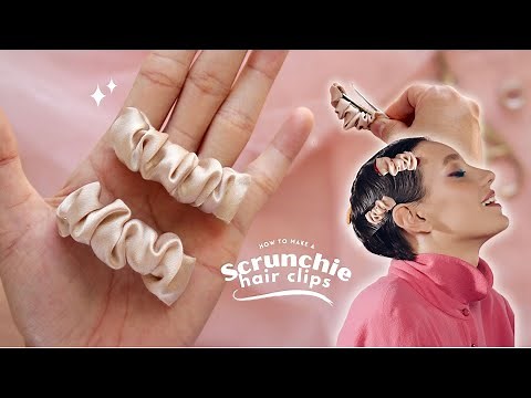 DIY - How To Make Scrunchie Hair Clips - Elegant and Trending | Easy Tutorial