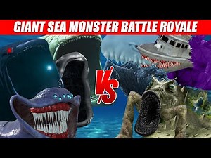 All Giant Sea Monsters Tournament Battle Royale | SPORE