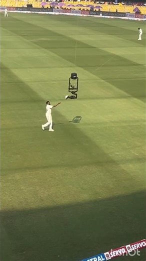 Spidercam brings hat to @mohammedsirajofficial #indvssa #guwahati #bcci