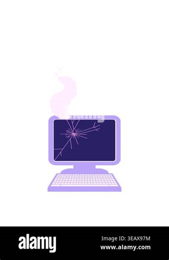 bobbing motion animation of broken computer graphic vector illustration icon Stock Video Footage - Alamy