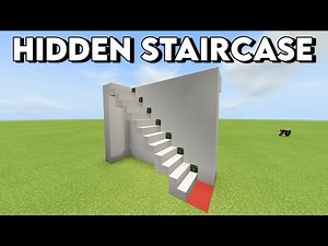 MINECRAFT HOW TO MAKE A HIDDEN STAIRCASE WITH PISTONS |