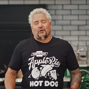 Buckle up. Guy Fieri is here to show you how to make the Apple Pie Hot Dog. | Chevrolet