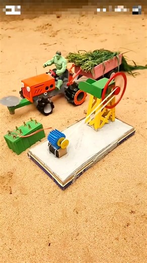 Hulk’s Miniature Farm: Working Grass Cutter Machine! 🚜 #miniature #hulk #tractor #agriculture