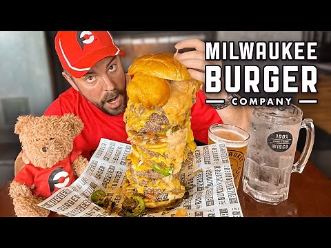 Cheesy 8-Patty BIG Milwaukee Burger Challenge Record!!
