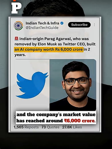 How parag Agarwal make 6000 crore company