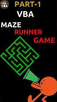 Build a Maze Runner Game in Excel Using VBA! (Part 1) #vba #automation #macro #excel #shorts