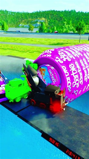 Funny Cars Crossing Bollard Pothole vs Car #110 - BeamNG.Drive