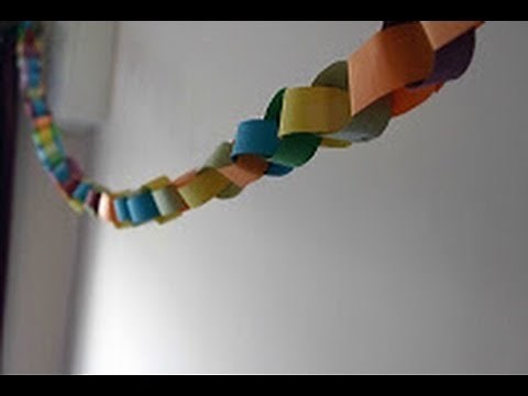 How To Make A Paper Chain Without Glue Or Tape [HD]