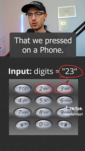 Letter Combinations of a Phone Number - Leetcode 17 #softwareengineering #softwaredevelopment #java #software #softwarejobs #datastructures #softwareengineer #leetcode #programming #javadeveloper #datastructuresandalgorithms #python #softwaredeveloper #code #FAANG #coding #javascript #javascriptdeveloper #codingisfun #codinginterview #js #html #css #sql