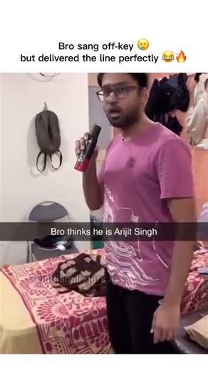 Indian Singers on Instagram: "If you know, you know… 😅🎤 Remember that viral clip of Arijit Singh saying “Somebody f*cking fix this mic” mid-performance? Well… this guy just recreated it with full emotion & rage combo 😂💥"