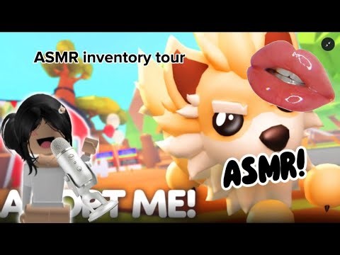 ASMR adopt me inventory tour ~rambles and mouth sounds~