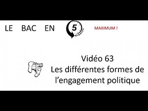 Les différentes formes de l’engagement politique [Le bac en 5 minutes épisode 63]