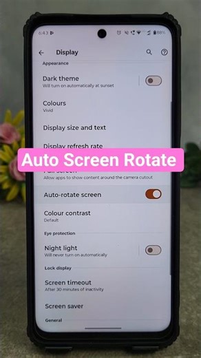 auto rotate screen motorola #android #motorola