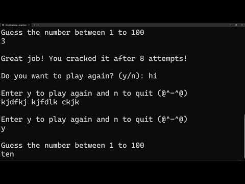 v1.0.0 — Number Cracker (Random Number Guessing Game)
