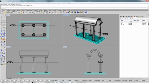 rhino犀牛画剖面工具sectiontool插件使用教程
