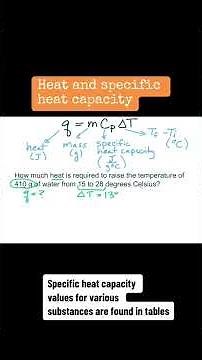 calculate heat using calorimeter equation #calorimetry #specificheat #specificheatcapacity