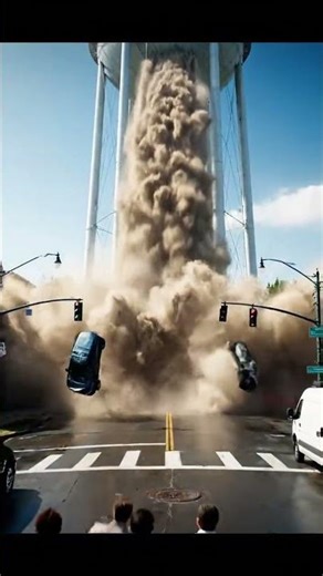 Water Tower EXPLODES and Floods Entire Town!#shorts #viral #viralshorts