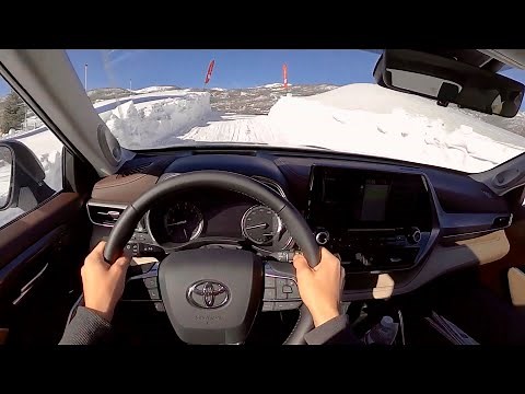2020 Toyota Highlander Platinum AWD - POV Snow Driving Impressions & AWD Overview