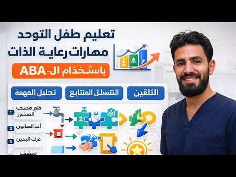 🧼✨ تعليم طفل التوحد مهارات رعاية الذات باستخدام ABA