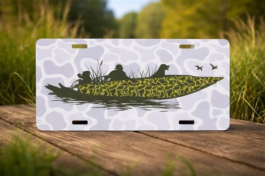 Duck Boat License Plate, Truck Car Tags, Gift for Him, Hunting Style Aluminum Truck Decor - Etsy