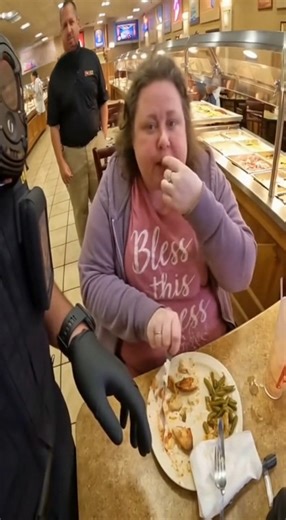 buffet meltdown: woman refuses to leave chinese buffet after spending over 4 hours at her table, claiming she’s “still getting her money’s worth.” staff say they politely asked her to wrap up multiple times before she began arguing with other customers and demanding more crab legs. police were eventually called after she refused to pay and said, “it’s all you can eat — not all you can time.” #fyp #funny #comedy #karen | The Daily meme feed