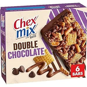 Chex Mix Treat Bars, Double Chocolate, Snack Bars, 6 ct