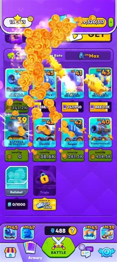 Mob Control Triple Cannon Unlock 🎳 #mobcontrol #gameplaymob #gaming #levels