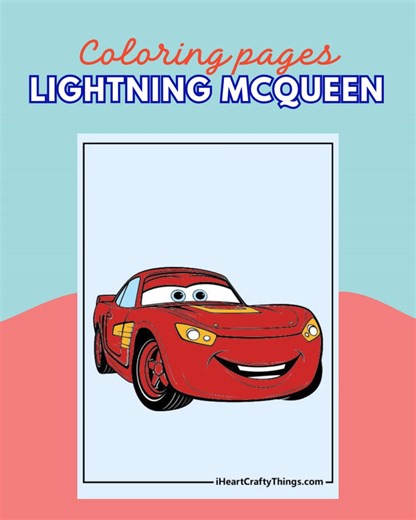 Lightning McQueen is ready to race with his biggest smile 🏁 This free printable coloring page is perfect for Cars fans who love coloring their favorite characters from Radiator Springs. Download it here: https://buff.ly/PrFG4l0 Which Cars character is your favorite? | I Heart Crafty Things