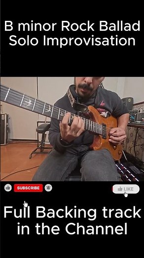 Emotional Guitar Solo Part 2 🎸 B Minor Rock Ballad #backingtrack #guitarjam #guitarbackingtrack