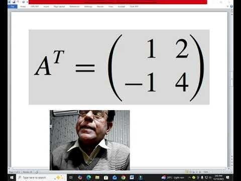 Transpose of a Matrix