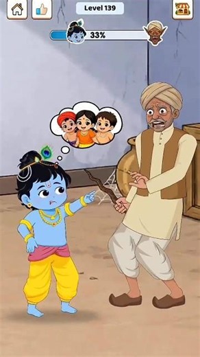 Krishna Stories ⚔️ Krishna Confronts the Magic Man! #shorts #krishnagame #krishnastories #krishna