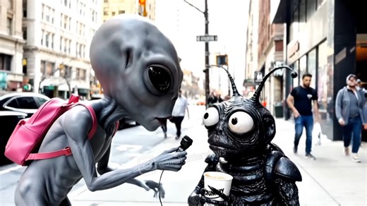 Alien Interviews on Instagram: "Just 2 alien dudes getting crunchy #aliens #veo3 #skateboard #aliensighting #alieninterview"