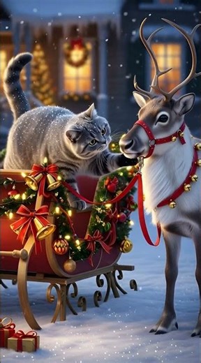 A Curious Christmas: The Cat Who Played With the Reindeer