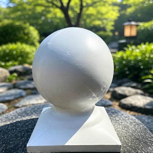 Concrete Ball Garden Statue: 11 Inch Painted Cement Sphere Finial Capstone Pier Cap Yard Decor Sculpture - Etsy