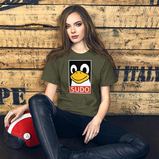 Tux Sudo Unisex T-shirt, Linux T-shirt, Geek Tee, Linux Sudo, Dev T-shirt, Programmer Gift, Linux Penguin T-shirt, Obey Tux, Open Source Tee - Etsy