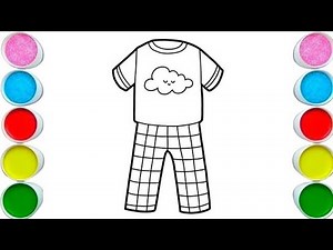 Cute Pajamas Drawing for Kids | Easy & Fun Pajama Sketch 💤✨