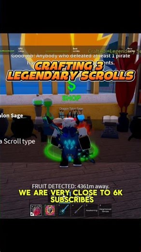 I Crafted 3 Legendary Scrolls #bloxfruits #roblox