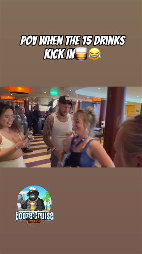 You know the 15 drinks are kicking in when two ppl have a random sing off in the middle of the hallway… LISTEN HOW her husband amp her up in the background😂😂😂 #cruiselife #traveltok #fyp #vacationvibes