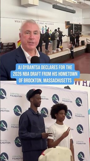 AJ Dybantsa declares for the 2026 NBA Draft in his hometown of Brockton, Massachusetts