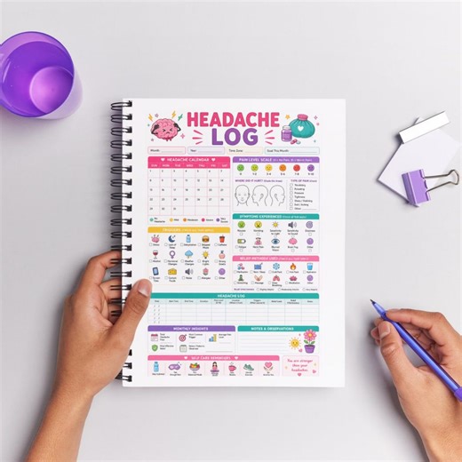 Headache Log Printable Worksheet, Migraine Tracker PDF, Headache Diary, Symptom & Trigger Log, Pain Tracker, Health Planner - Etsy