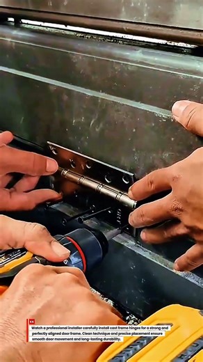 Pro Installer Installing Cast Frame Hinges with Precision