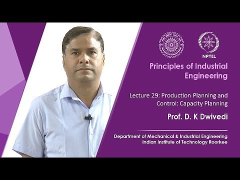 Lec 29: Production Planning and Control: Capacity Planning