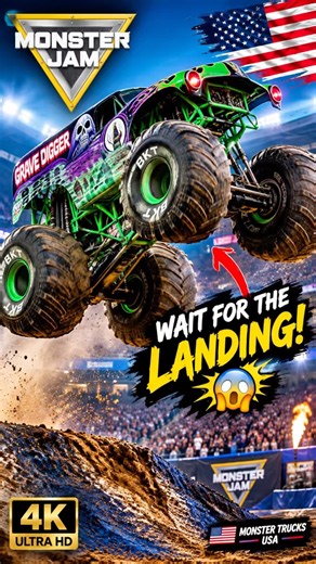 This Monster Truck Jump Was INSANE! 🤯🔥🇺🇸 #usashorts #1million