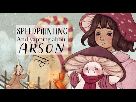 Drawing Mushroom Shenanigans and the Gävle Goat [SPEEDPAINT]