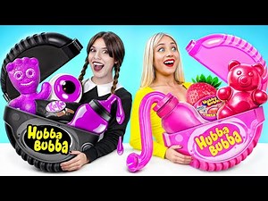 Wednesday vs Barbie Cooking Challenge | Black vs Pink Cake Decorating Battle by Turbo Team