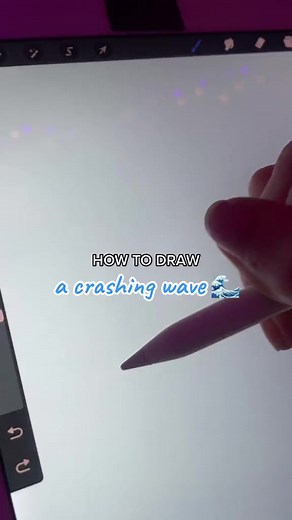 How to Draw a Water Wave or Crashing Waves 🌊 #wavepainting #waves #waterart #howtodraw #reels #trending #viral #summer #beach #arttutorials #drawingtutorial | CrescentArts