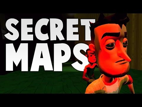 SECRET HIDDEN MAPS - FEAR DARKNESS & SCHOOL | Hello Neighbor Secrets (Hello Neighbour Alpha 3 Game)